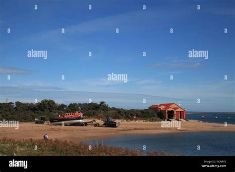 Wells Next The Sea Lifeboat And Lifeboat Station Norfolk 2018 Stock