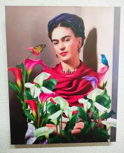 Cuadro De Frida Kahlo Con Alcatraces En Bastidor X Cms En Venta