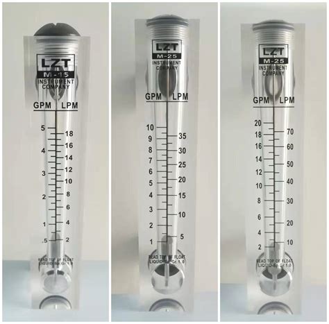 LZT面板式玻璃流量计 0 5GPM 有机玻璃透明水流量表 LZM 15 阿里巴巴