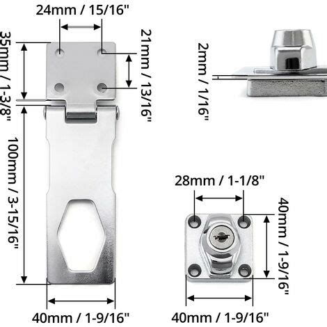 Norcks Pcs Moraillons De Verrouillage En Alliage De Zinc Mm