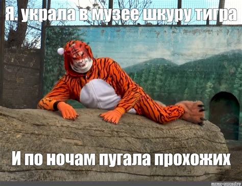 Meme Я украла в музее шкуру тигра И по ночам пугала прохожих All