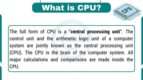 What is CPU? -Types, Components and Working