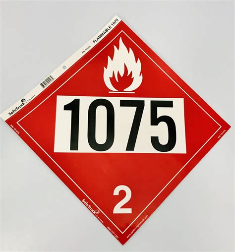 Flammable 1075 Class 2 Placard Decal by Ms. Carita TD1075 - ILoca