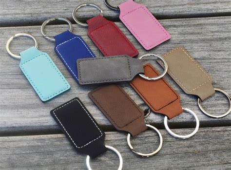 Bulk Personalized Keychains Leatherette Keychains Vegan | Etsy