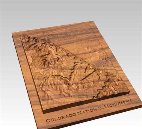 Colorado National Monument carved by CarvedMapscom Map - Colorado National Monument • mappery