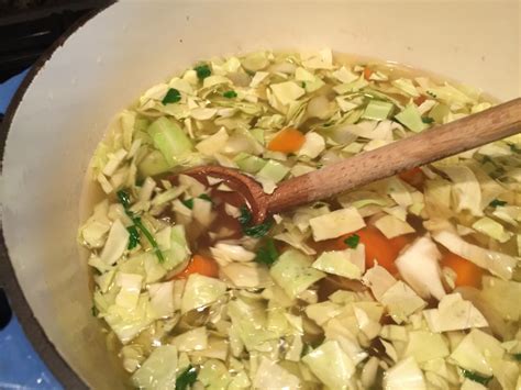 Cabbage and Greens Soup - From Garden to Soup Bowl