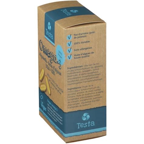 Testa Omega 3 Algenolie DHA EPA 60 St Farmaline