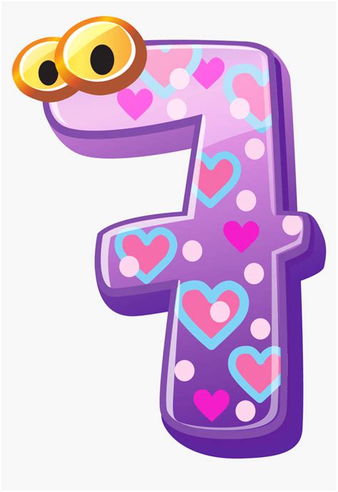 Numbers Cute Number Seven Image Image Png Clipart Individual Number