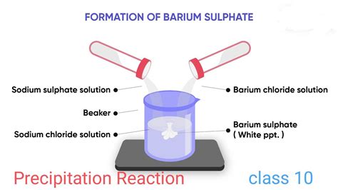 Precipitation Reaction Experiment Formation Of Barium Sulphate Youtube