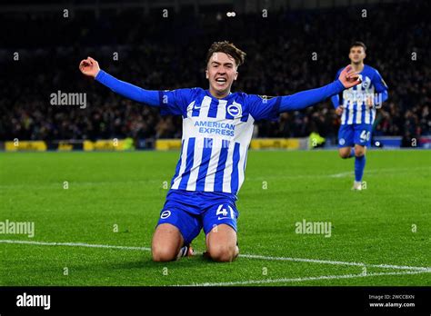 Jack Hinshelwood Of Brighton And Hove Albion Celebrates Scoring His