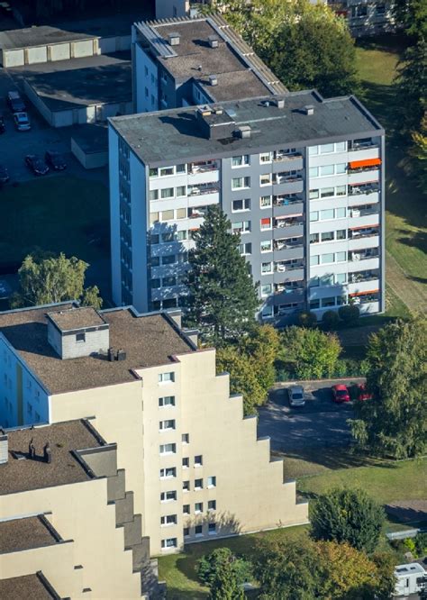 Unna Von Oben Hochhaus Geb Ude Im Wohngebiet Am Rosenweg In Unna Im