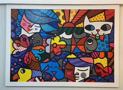 Quebra Cabeças 5000 Peças Emoldurado Romero Britto Item de Decoração