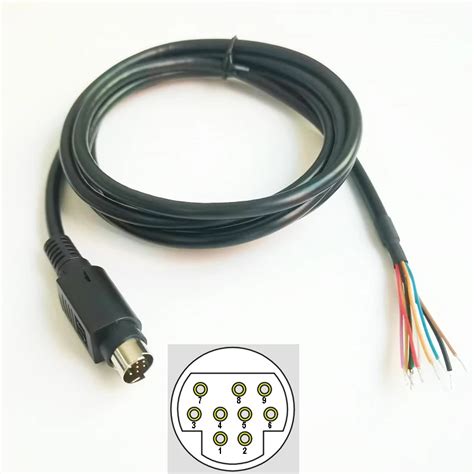 Cable De Datos Mini Din De 9 Pines Tipo B A Cables Desnudos