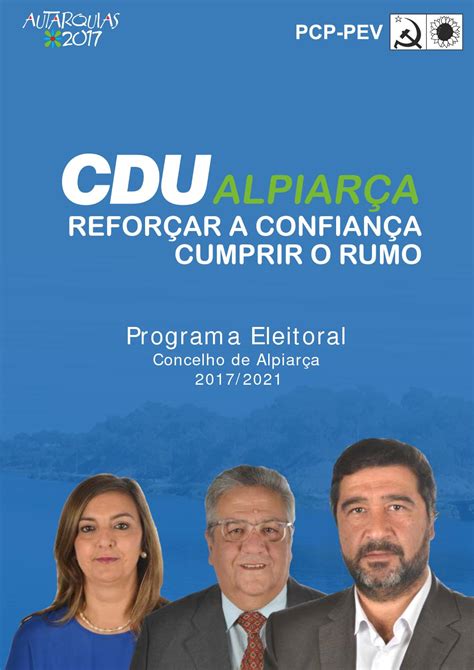 Calam O Programa Eleitoral Cdu Concelho Alpiar A