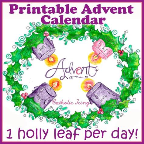 Printable Advent Countdown Calendar For Catholic Kids Artofit