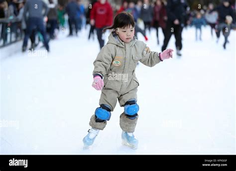 Chicago Usa Th Dec A Girl Skates At Mccormick Tribune Ice