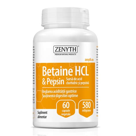 Betaine HCL Si Pepsin 60 Capsule Zenyth Dr Max Farmacie