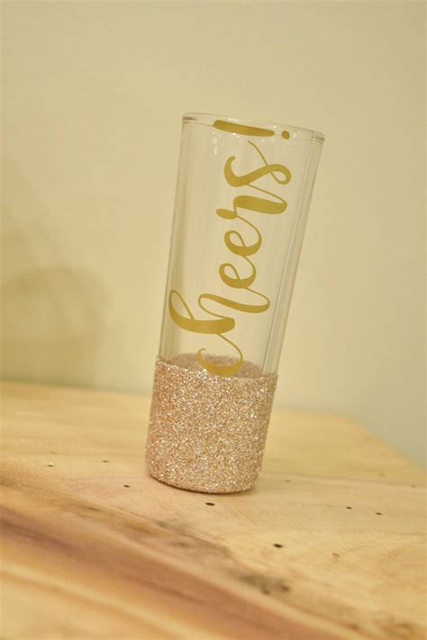 Cheers Shot Glass Birthday Shot Glass Glitter Shot Glasses Etsy