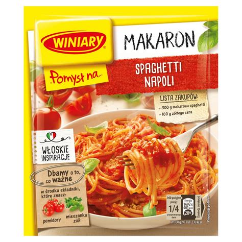 Winiary Pomys Na Spaghetti Napoli G Kalorie Kj I Warto Ci