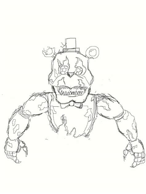 Nightmare Freddy (Outline) by MrFredbear1983 on DeviantArt