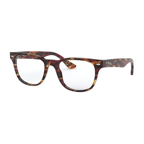 Womens Rectangular Tortoise Colored Eyeglasses Tortoise Ray Ban