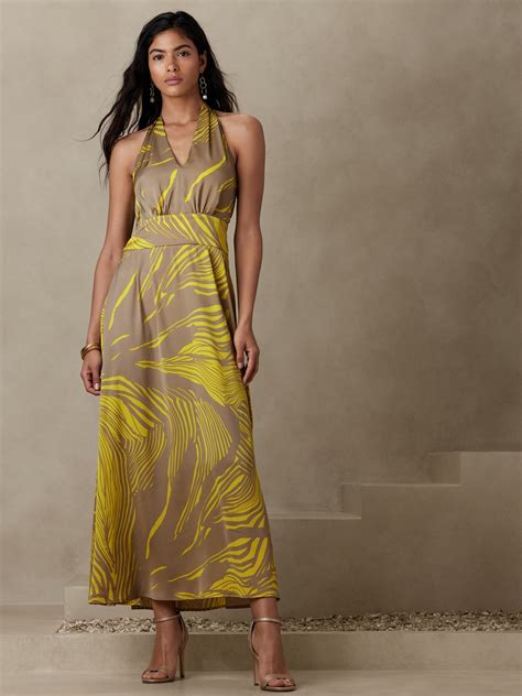 Halter Maxi Dress Banana Republic Factory