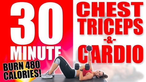 30 Minute Chest Triceps And Cardio Workout 🔥burn 350 Calories 🔥 Youtube