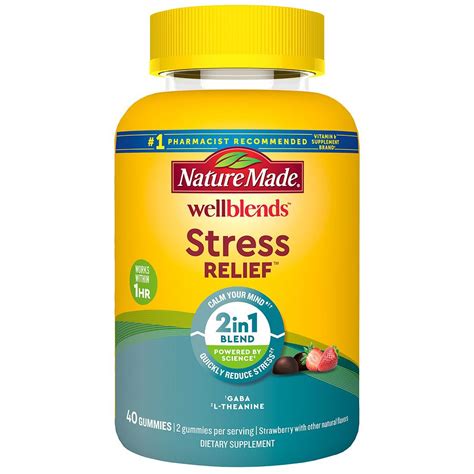 Nature Made Wellblends Stress Relief Gummies Strawberry Walgreens