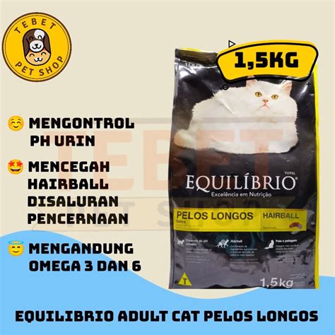 Jual Equilibrio Adult Long Hair Cat Food Kg Fresh Pack Shopee