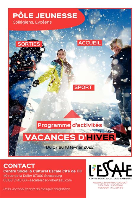 Calaméo Programme Jeunesse Vacances Hiver 2022 6 Pages