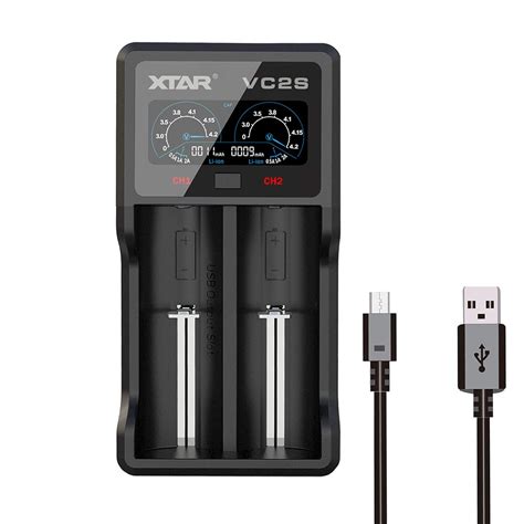 18650 AA AAA C New XTAR VC2S Fast LCD USB Battery Charger