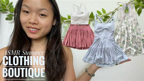 Asmr Summer Clothing Boutique 🛍️ Fabric Sounds Measuring Whispering