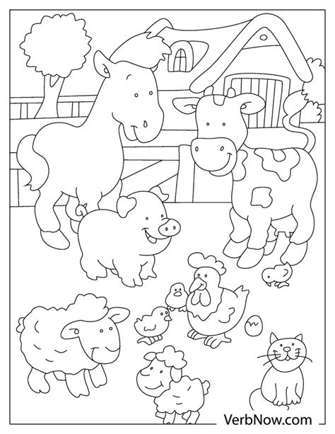 Free FARM ANIMALS Coloring Pages & Book for Download (Printable PDF ...