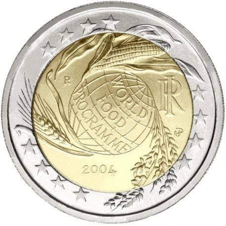 ITALIA 2 EUROS 2004 FAO 50 ANIVERSARIO SC BIMETALICA MONEDA