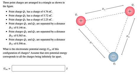 Solved X Three Point Charges Are Arranged In A Triangle As