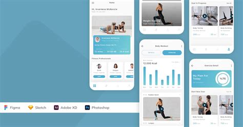 Gym And Workout Mobile App Ui Kit By Tempload On Envato Elements