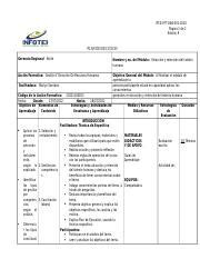 Plan De Ejecuci N Modelo De La Practica De Minutos Doc Rt Pt