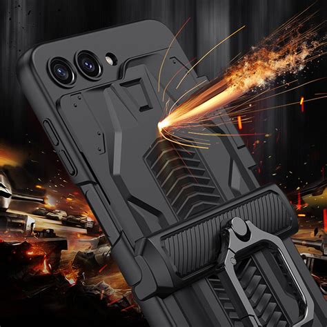 For Samsung Galaxy Z Flip5 Gkk Integrated Sliding Camshield Magnetic Armor Flip Phone Case With