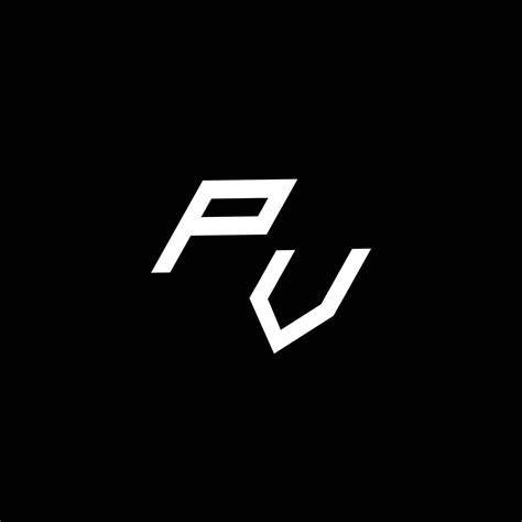 Pv Logo Monogram With Up To Down Style Modern Design Template