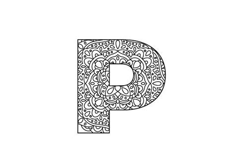 Mandala Alphabet Letter P Svg Cut File By Creative Fabrica Crafts