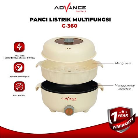 Jual Advance C 360 Panci Listrik Elektrik Multifungsi Warmer Steamer