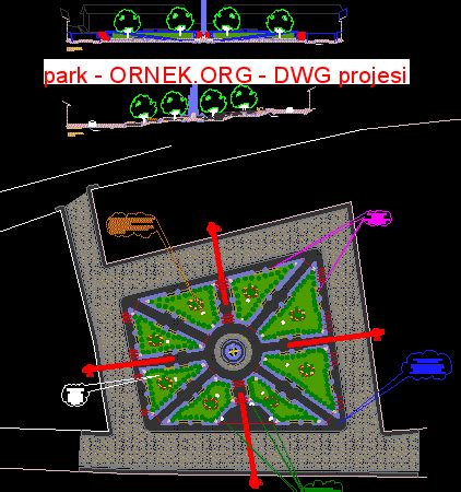 Proje Sitesi Park Autocad Projesi