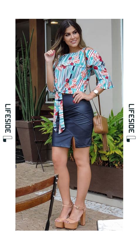 Lifeside Moda Feminina Outono Inverno Blusa Estampada E Saia Em