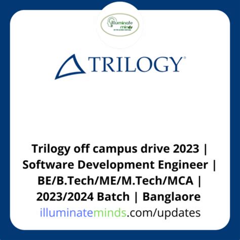 Trilogy Off Campus Drive 2023 Software Development Engineer BE B