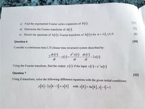 Solved Find The Exponential Fourier Series Expansion Of H T