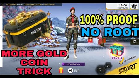 Free Fire How To Get Unlimited Gold Coins Trick Proof Youtube