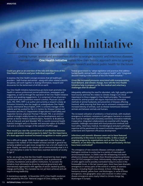 One Health Initiative