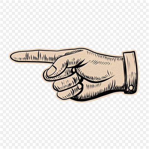 Finger Arrow PNG Picture, Retro Finger Arrow, Finger Clipart, Arrow ...