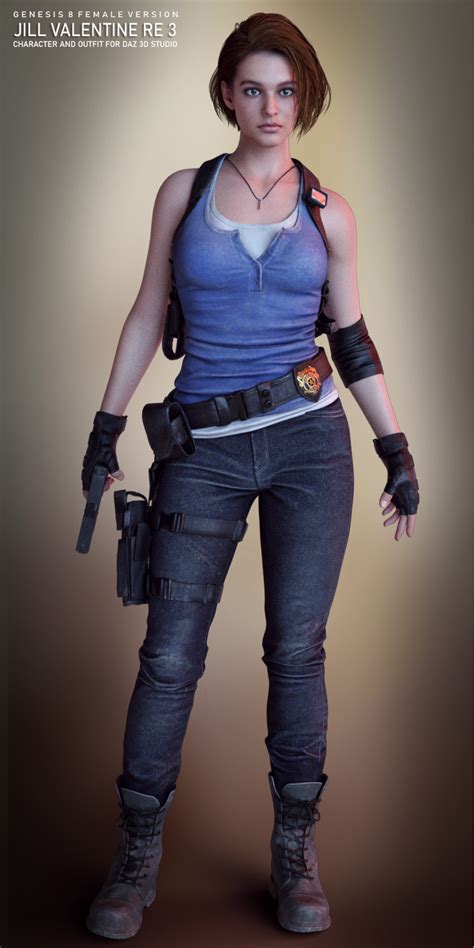 Jill Valentine Re 3 For G8f Guhzcoituz Daz And Poser Content