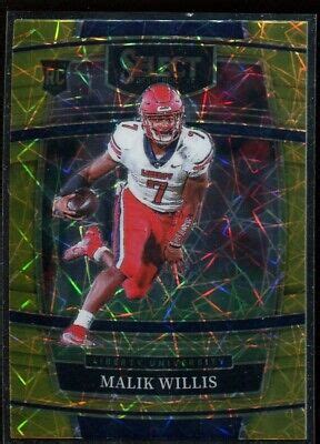 2022 Panini Select Concourse Gold Laser Prizm Malik Willis 2 Titans RC